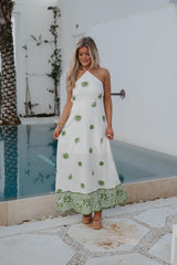 Kenneth Halter Maxi Dress-Olive