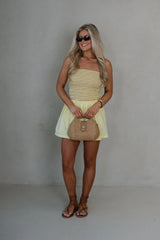 Charleston Mini Dress-Yellow