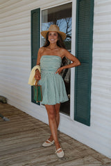 Emmie Mini Dress-Green